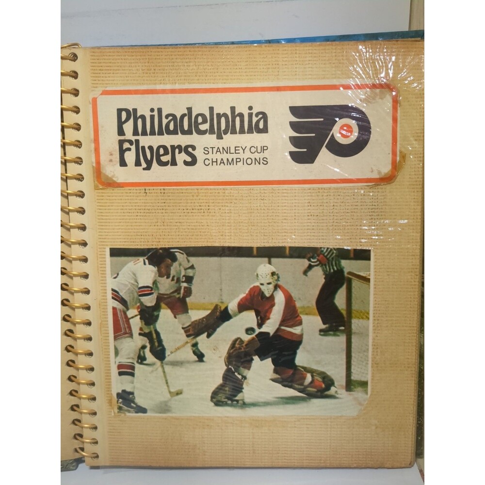 Vintage 70s 1978 Philadelphia Flyers Scrapbook News Clippings Photos Bobby Clark